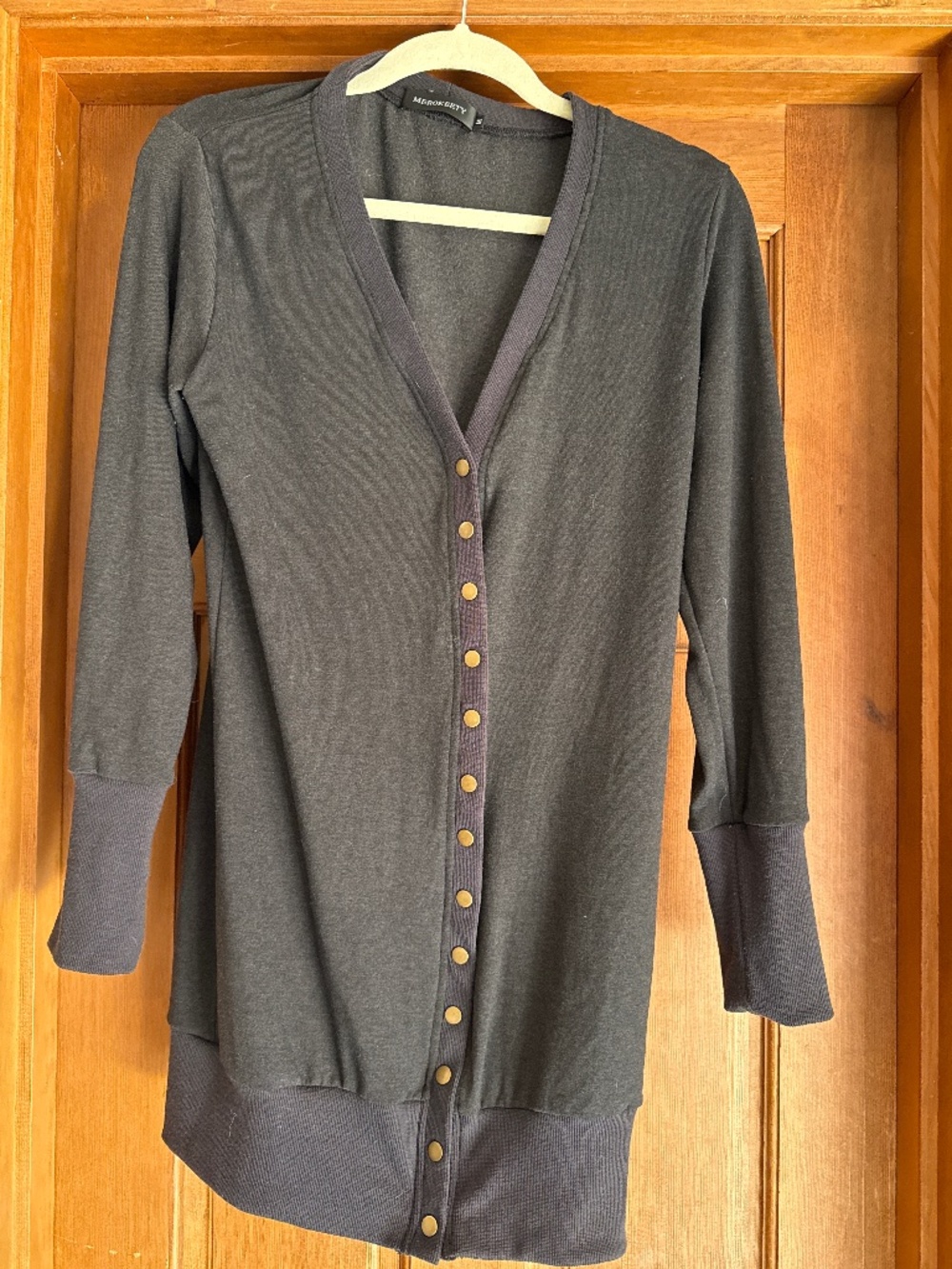 Merokeety snap-down cardigan sweatshirt